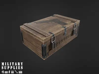 Military Supplies Pack - Small Gun Box Low-poly 3D model