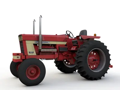 International Harvester 1468 Tractor 1972 3D model