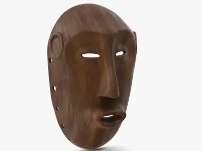  African Congo Mask 3 Wood 
