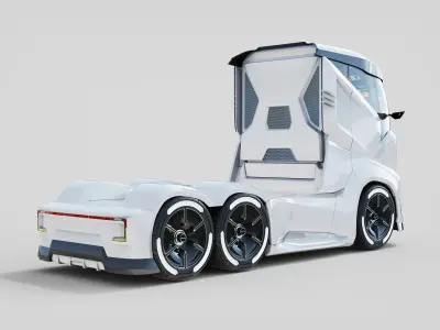 DOSCH 3D - Futuristic Truck Details - Electric 3D model