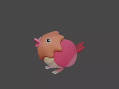 Bird Game Model 08 Low-poly 3D model