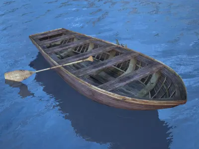 boat  ship Low-poly 3D model