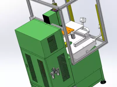 Carbon brush welding machine 3D model