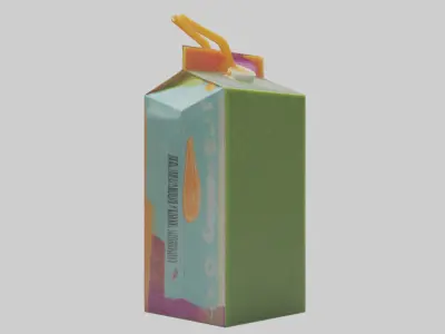Juice Box model Low-poly 3D model