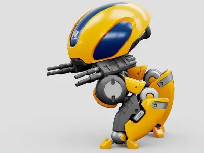 MILITARY BOT M-3000 Rigged for Unreal Engine - Unity - MIXAMO  3D model