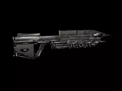 Halo Assault Rifle Made In Maya and Textured In 3DCoatTextura Low-poly 3D model