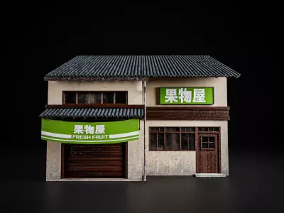 JAPANESE BUILDING 005 Low-poly 3D model