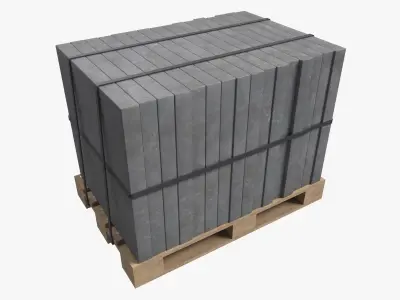 Construction Materials Collection Low-poly 3D model