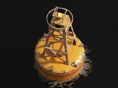 Sea Buoy v4 Low-poly 3D model