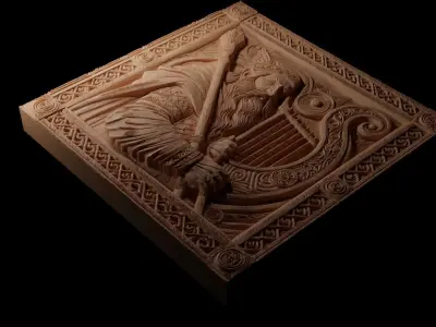 Bragi CNC 3d Print High Relief Sand Casting 3D print model