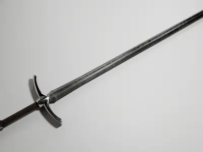Realistic Basic Sword  Low-poly 3D model