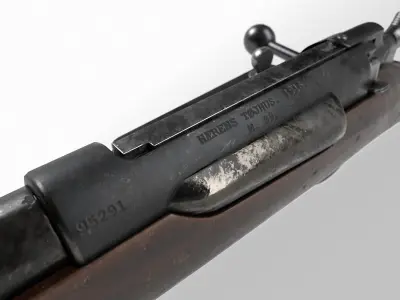 Danish Krag Jorgensen M1889 Low-poly 3D model