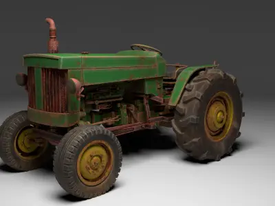 Tractor Low-poly 3D model