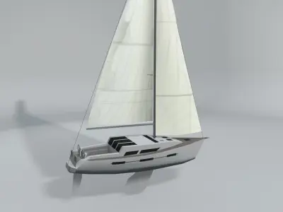 Sail Boat LOWEST Low-poly 3D model