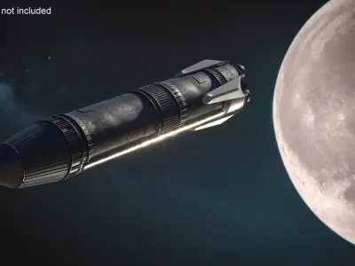 Advanced Orbital Rocket Black 3D model