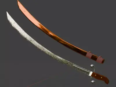 Saber with Sheath 3D model