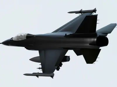 3D Fighter Aircraft and Fighter Pilot 3D model