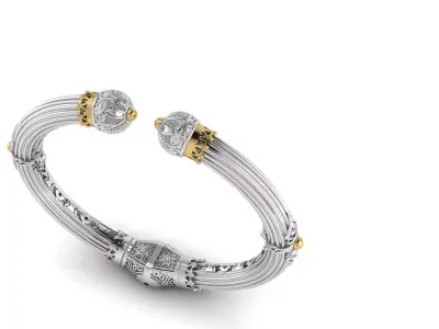 Bracelet with patterns antique bracelet 3D print model 3D print model buy