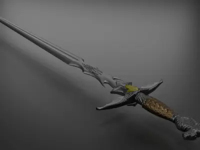 Dragon Sword Low-poly 3D model buy