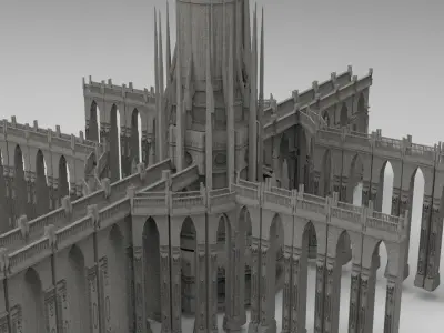 Arch Magician Tower Palace 8 3D model