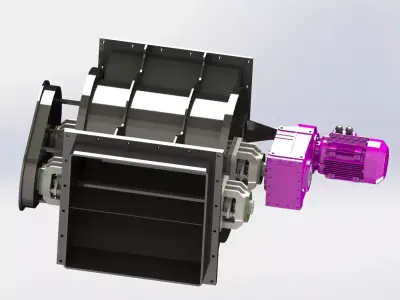 630 mm diameter airlock-rotary feeder 3D model