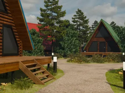 Countryside Village Overview 3D model purchase