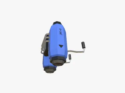 Jetpack Low Poly D03 - SciFi Character Design Low-poly 3D model