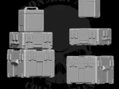 Crates 3D printable files for action figures 3D print model