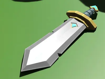 Fantasy Sword  Free low-poly 3D model