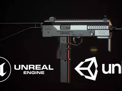 MAC-10 Custom Low-poly 3D model