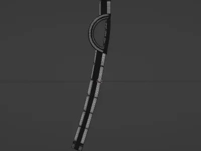 Stylized Steampunk Sword 3D model