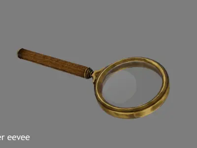 Magnifier Blender reeve magnifying glass Low-poly 3D model
