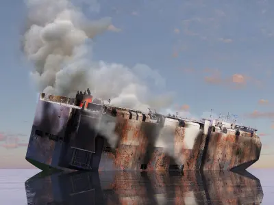 Burnt ship 3D model