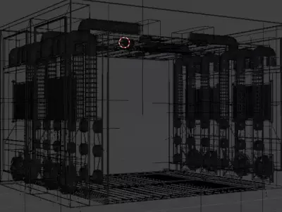 Air shower 3D model
