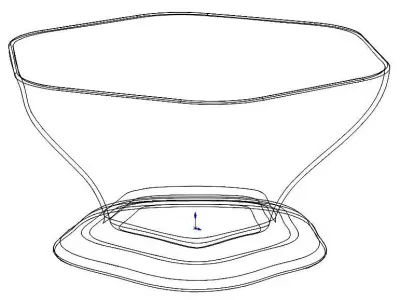 Plastic Hexagonal Fruit Bowl 3D print model