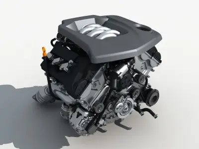 Car Engine V6 3D model