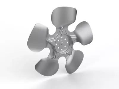 Fan Propeller 170mm al Free 3D model