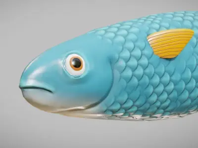Stylized Fish Low-poly 3D model