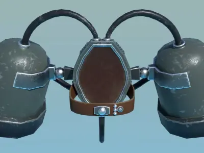 Jetpack v3 Low-poly 3D model