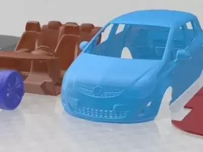 Opel Corsa 5 Door 2012 Printable Car 3D print model