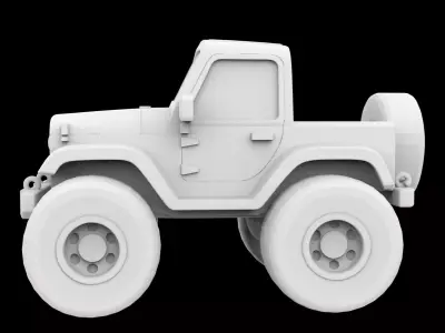 Cartoon Jeep Adventure 3D print model