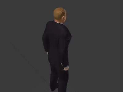 ataturk man in suit Low-poly 3D model