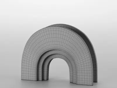 ARCHED MODERN VASE 3D model Free 3D model