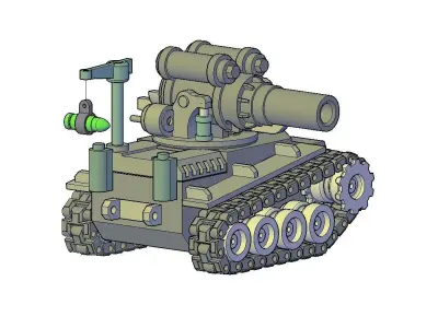 BIG HOWITZER SHOT 3D model
