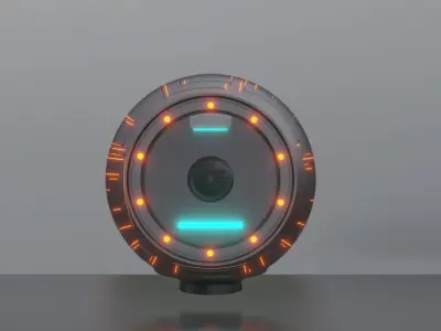 Camera futuristic lamp Free 3D model