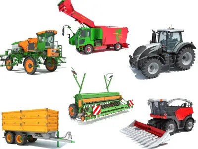 Farm Equipment Collection 3D Model Pack