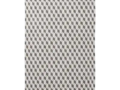  Cube Italia Designer Rug Model, Tri-Tone Grey 
