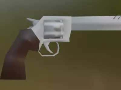 Revolver - Low Poly model Low-poly 3D model
