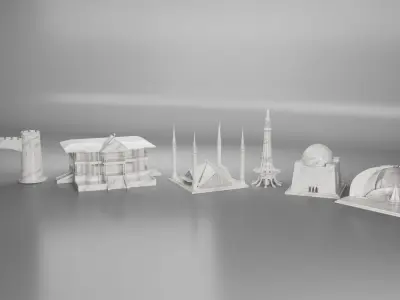 Pakistani Monuments 3D model