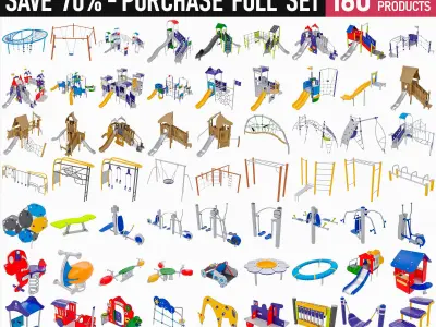 Playground Equipment 145 Low-poly 3D model